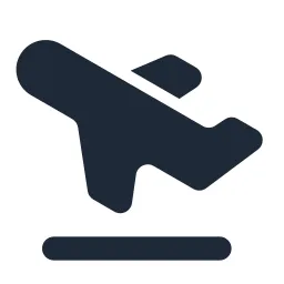 Airplane Return Solid Icon
