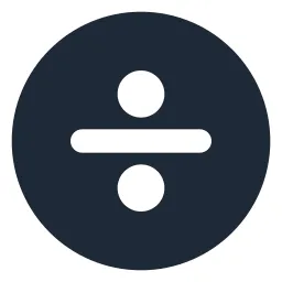 Divide Circle Solid Icon