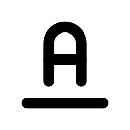 Text Color Line Icon