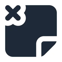 Note Delete Solid Icon
