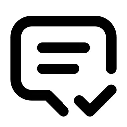 Message 2 Check Line Icon