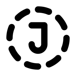 Circle Dashed Letter J Line Icon