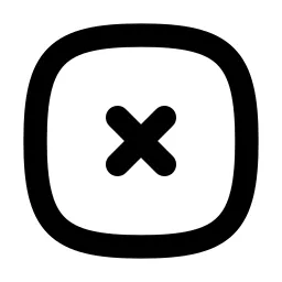 Square Rounded X Line Icon