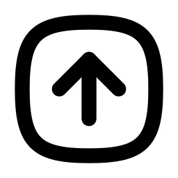 Square Rounded Arrow Up Line Icon