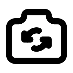Camera Rotate Line Icon