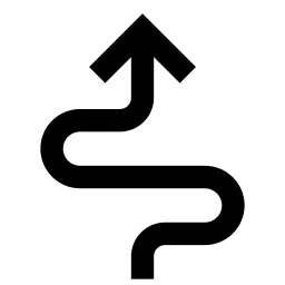 Road Route Arrow Up Icon