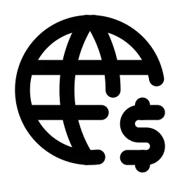 World Dollar Line Icon