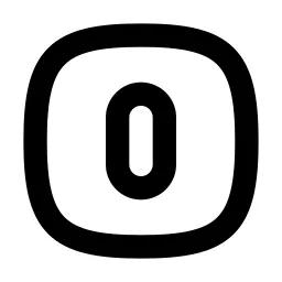 Square Rounded Letter O Line Icon
