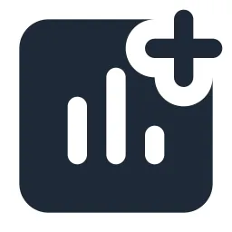 Analytics Plus Solid Icon