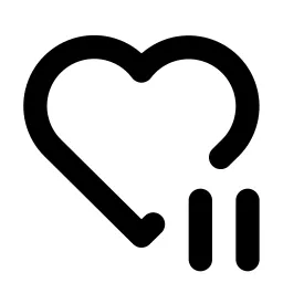 Heart Pause Line Icon