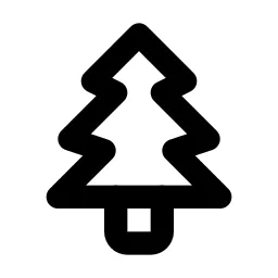 Christmas Tree Line Icon