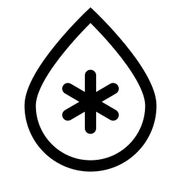 Droplet Snow Flake In Icon