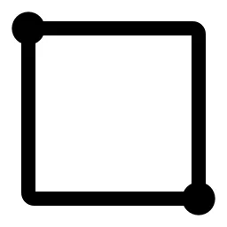Square 3d Corner To Corner Icon