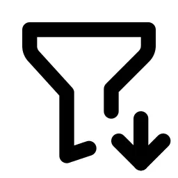 Filter Down Line Icon