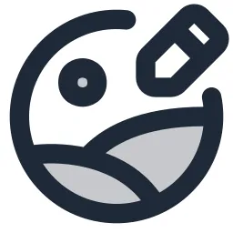 Image Circle Edit Duotone Icon