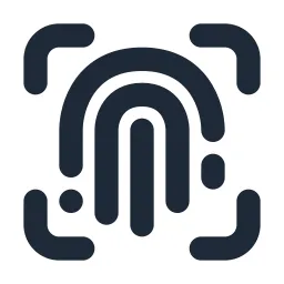 Scan Fingerprint Line Icon