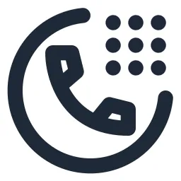 Phone Dial Circle Line Icon