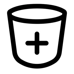 Bin Plus In Icon