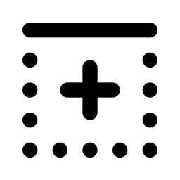 Border Top Plus Line Icon