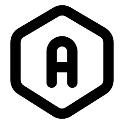 Hexagon Letter A Line Icon