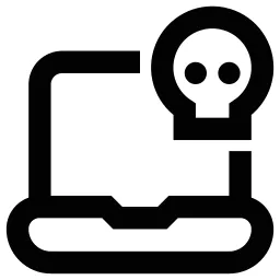Skull Laptop Icon