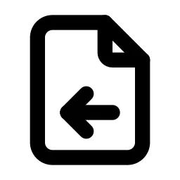 File Arrow Left Line Icon
