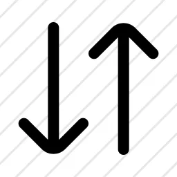Arrow Bottom Top Sort Switch Vertical Icon