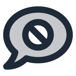 Chat 2 Restricted Duotone Icon
