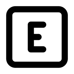 Square Letter E Line Icon