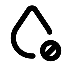 Droplet Cancel Line Icon