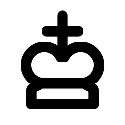 Chess King Line Icon