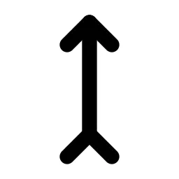Arrow Up Tail Line Icon
