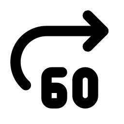 Rewind Forward 60 Line Icon