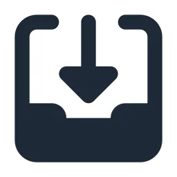 Inbox 2 Import Solid Icon