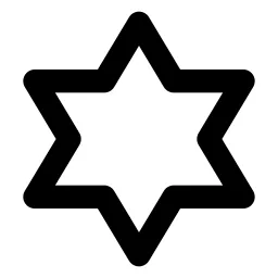 Jewish Star Line Icon