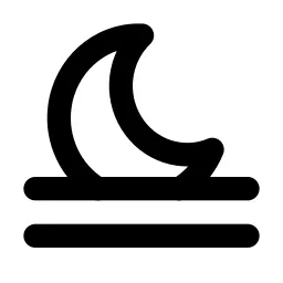 Haze Moon Line Icon
