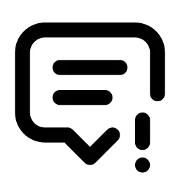 Message 2 Exclamation Line Icon