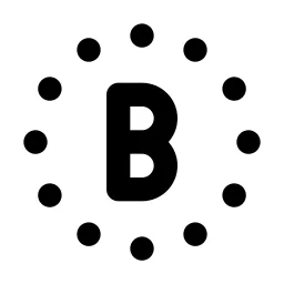 Circle Dotted Letter B Line Icon