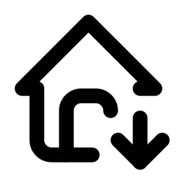 Home Down Line Icon