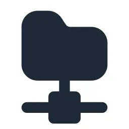 Folder Connect Solid Icon