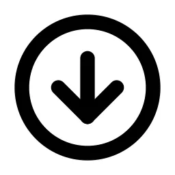 Circle Arrow Down Line Icon