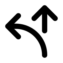 Arrow Ramp Left Line Icon