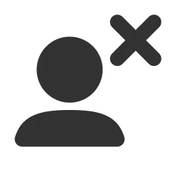 User X Fill Icon