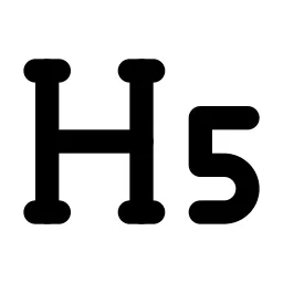 H 5 Line Icon