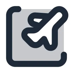Airplane Box Duotone Icon
