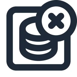 Data Box Delete Line Icon