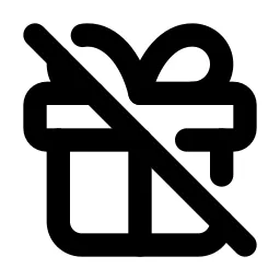 Gift Off Line Icon