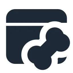 Browser Bone Solid Icon