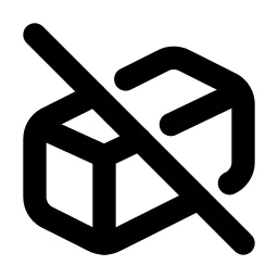 Rectangular Prism Off Line Icon