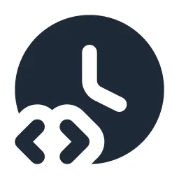 Clock Code Solid Icon